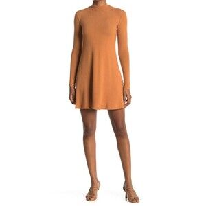THREADS AND STATES Cozy Mock Neck Long Sleeve Shift Dress size S $70